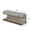 Entryway Bench Leather Upholstered Ottoman with LED sensor light for living room ,bedroom,end of bed - Korvel