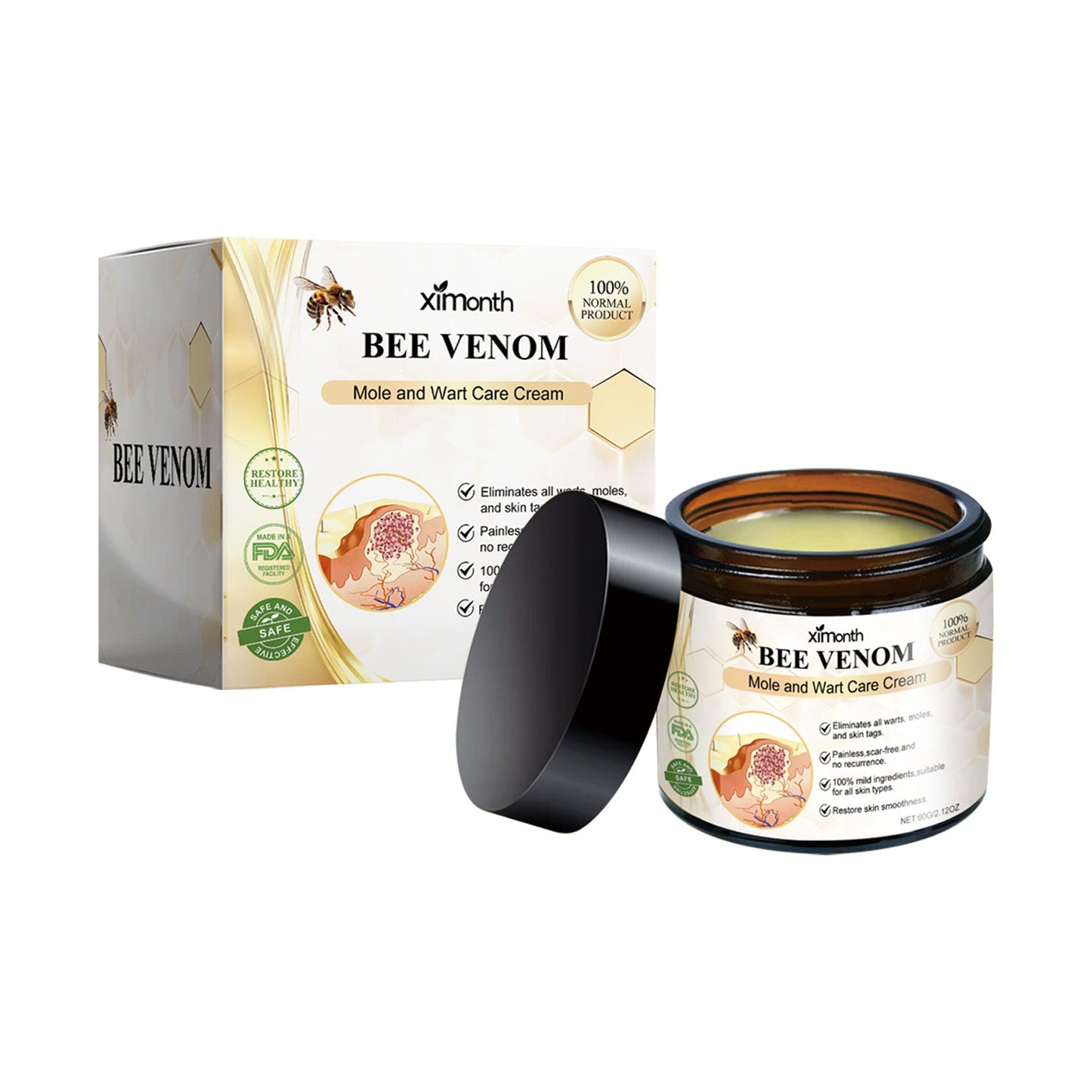 Mole And Wart Care Cream, Soft And Smooth Skin Moisturizing And Repairing Skin Care Cream - Korvel
