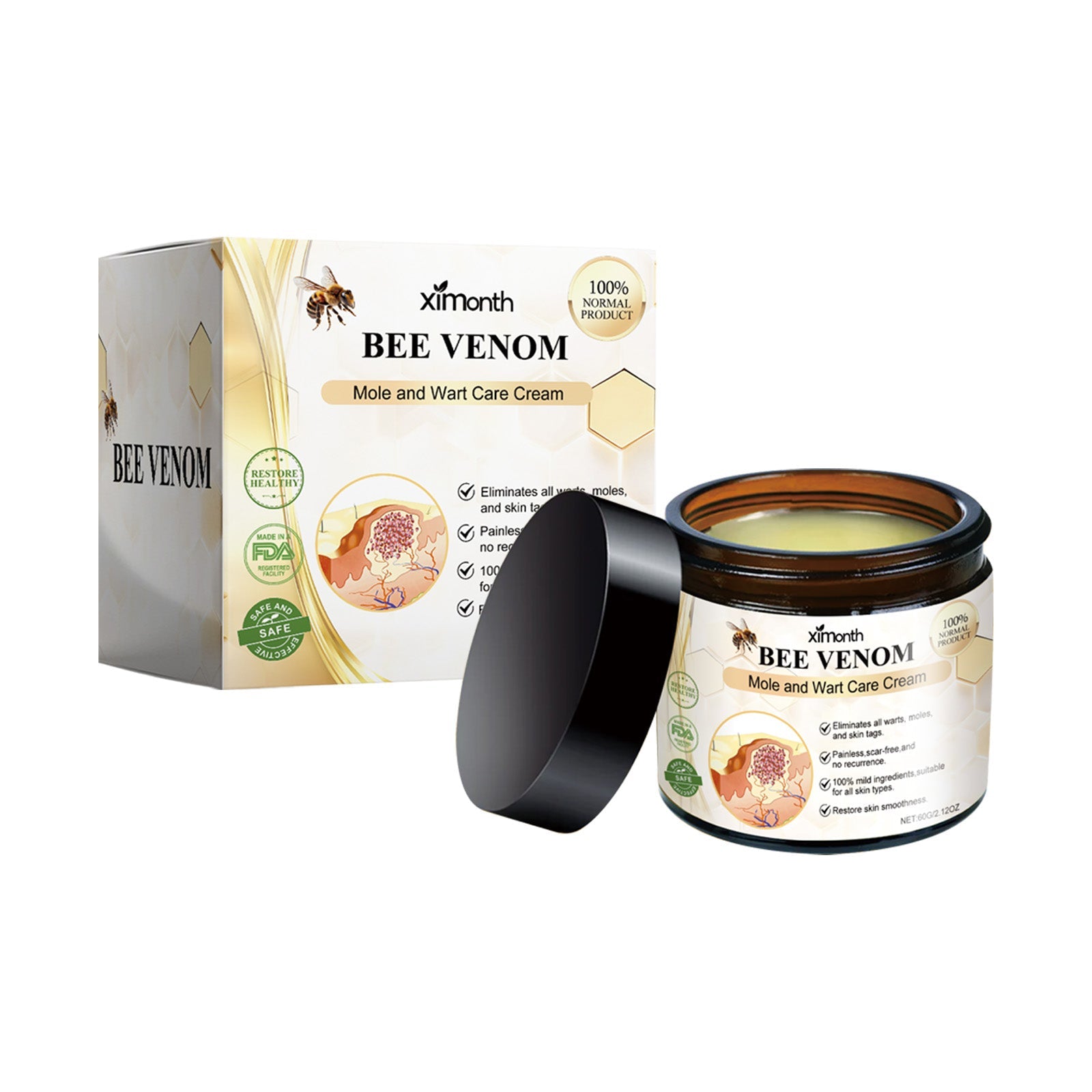 Mole And Wart Care Cream, Soft And Smooth Skin Moisturizing And Repairing Skin Care Cream - Korvel
