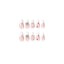 Wearable nails white French style wearable nails finished silver three-dimensional five-pointed star nail stickers wearable - Korvel
