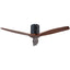 Ventilateur de plafond rustique YUHAO 52" - Fini noir mat et pales en bois
