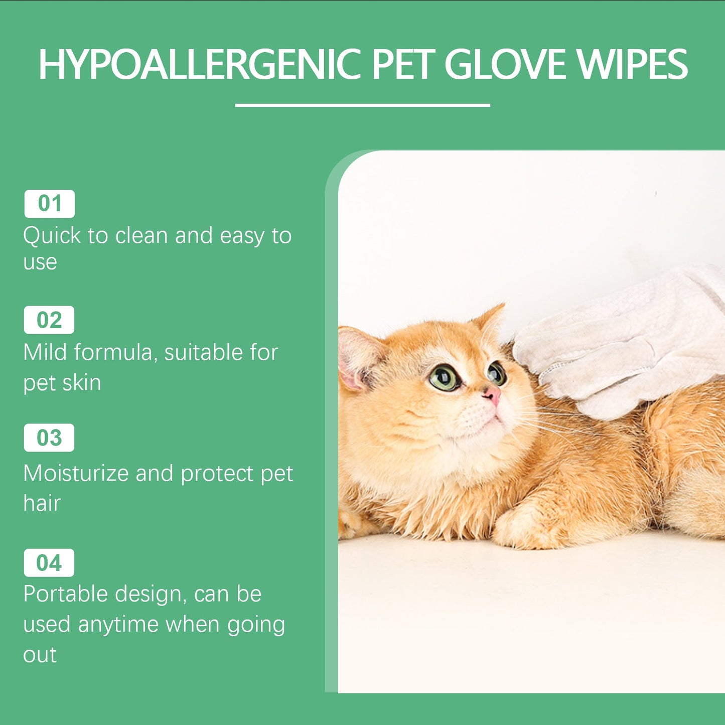 Pet Disposable Cleaning Gloves Dog Cat Hair And Skin Gentle Cleaning Care Gloves - Korvel