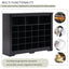 ONTREND Sleek Design 24 Shoe Cabinet - Modern Black Organizer