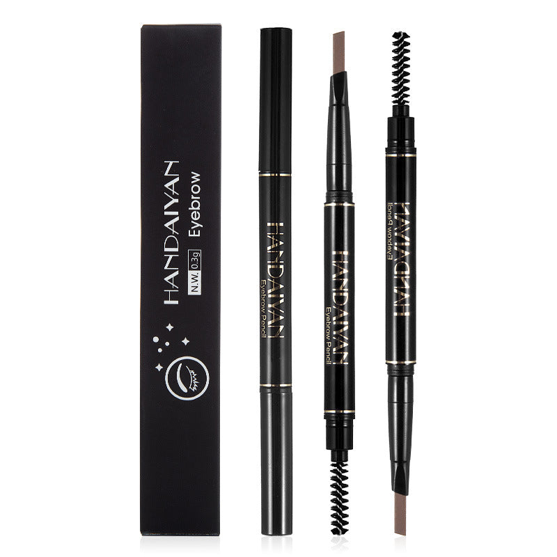 HANDAIYAN 5 Colors Automatic Rotating Eyebrow Pencil Double-ended Waterproof Triangle Eyebrow Pencil - Korvel
