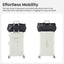 Luggage Set 4 pcs (20"/24"/29"/Travel Bag), PC+ABS Durable Lightweight Luggage with Collapsible Cup Holder、 TSA Lock, White - Korvel