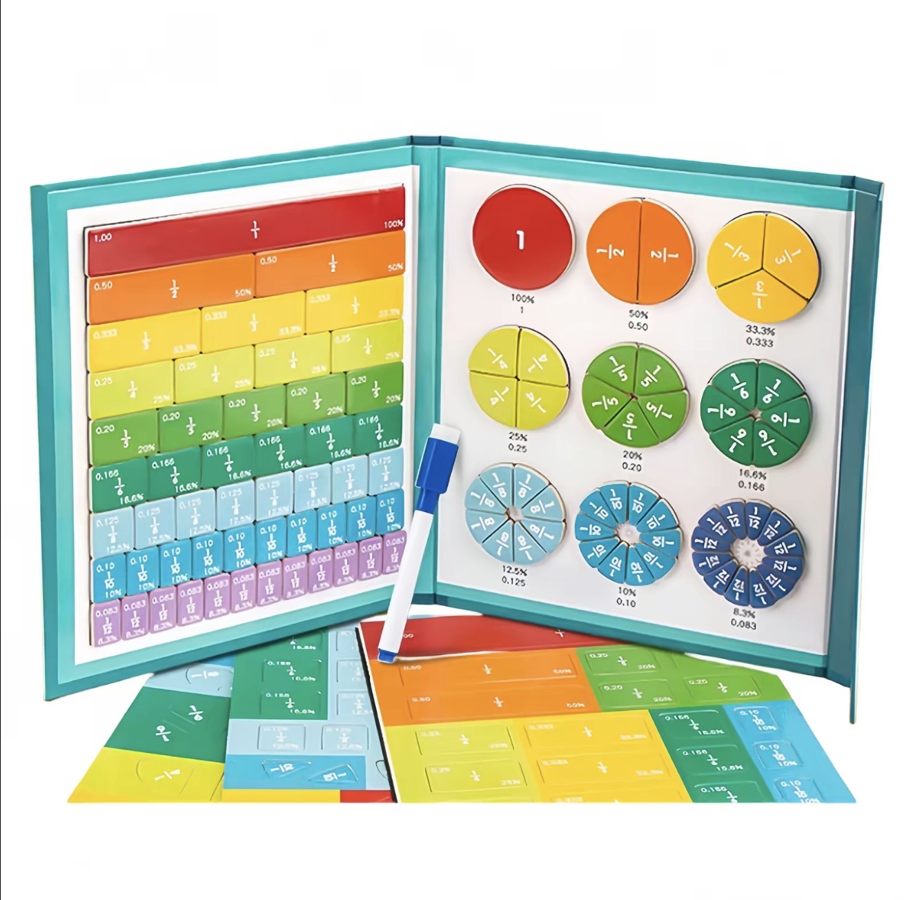 FractionMag Learning Set - Magnetic Math Manipulatives