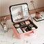 Light Up Box Vanity Organizer Portable Makeup Bag Mirror With Led Light - Korvel