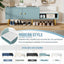 Modern Tiffany Blue Shoe Storage Bench with Cushions