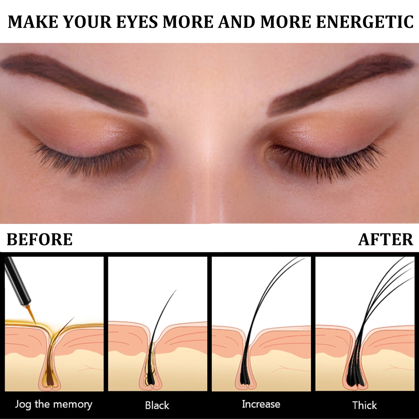 Slimming And Lengthening Mascara Without Trace, Natural Mascara Moisturizing Mascara Black Curl Eyelashes And Eyebrows - Korvel
