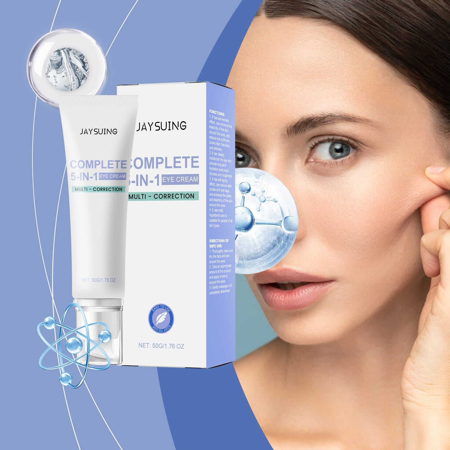 Firming Eye Cream, lighten fine lines and moisturize eye skin daily massage care cream - Korvel
