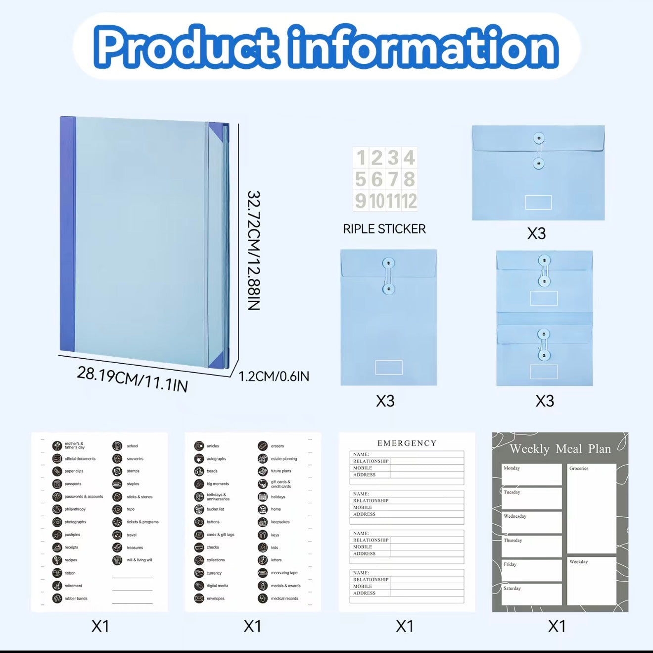 SecureFile Accordion Organizer - Korvel