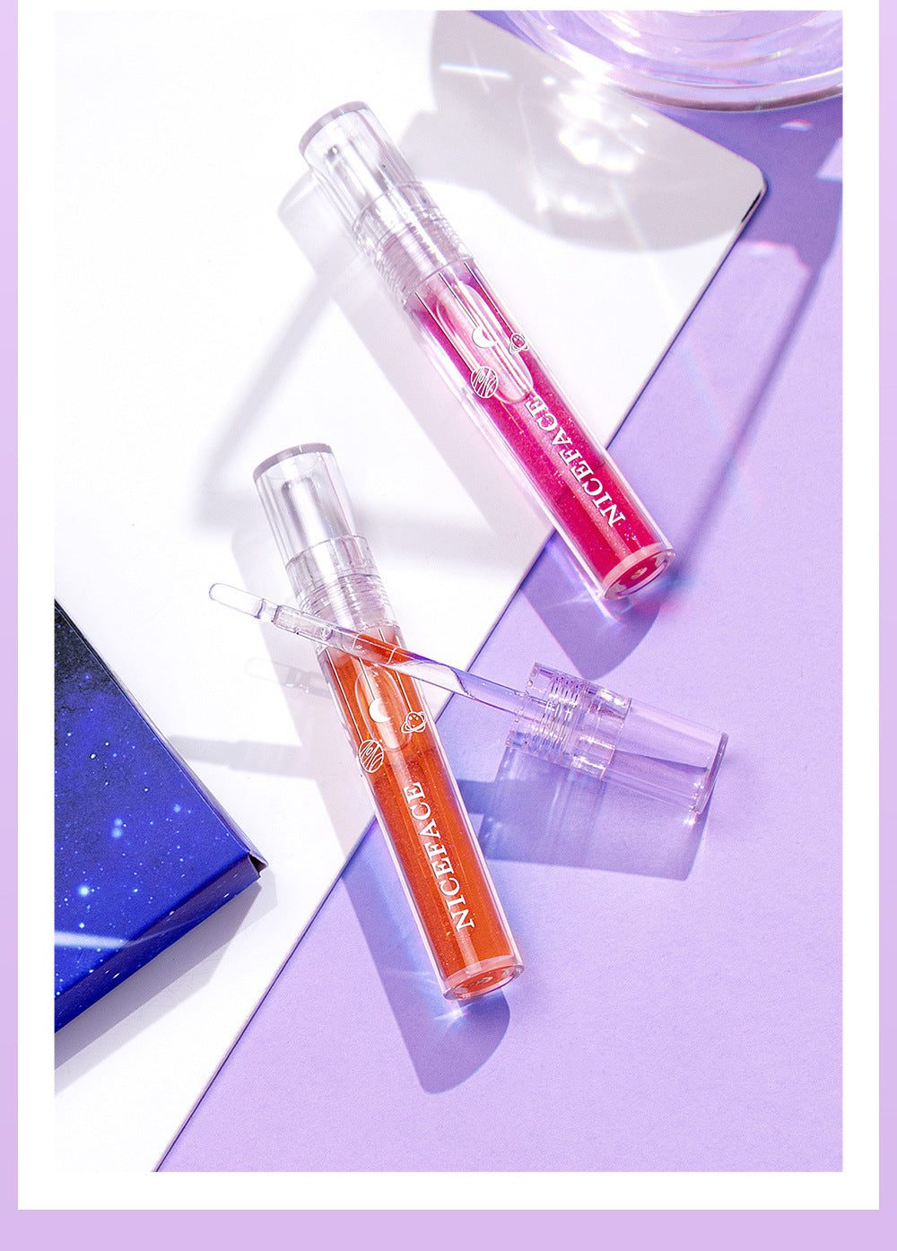 Niceface Glass Water Glossy Lip Gloss Transparent Lip Gloss Moisturizing And Moisturizing Not Easy To Fade White Lip Gloss - Korvel