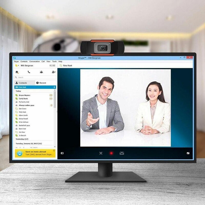 HD USB PC Webcam with Microphone for Clear Video Calls