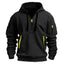 Half zip hoodie hooded sweatshirt with multiple pockets zipper pullover for men's sports and casual sweatshirt for men - Korvel