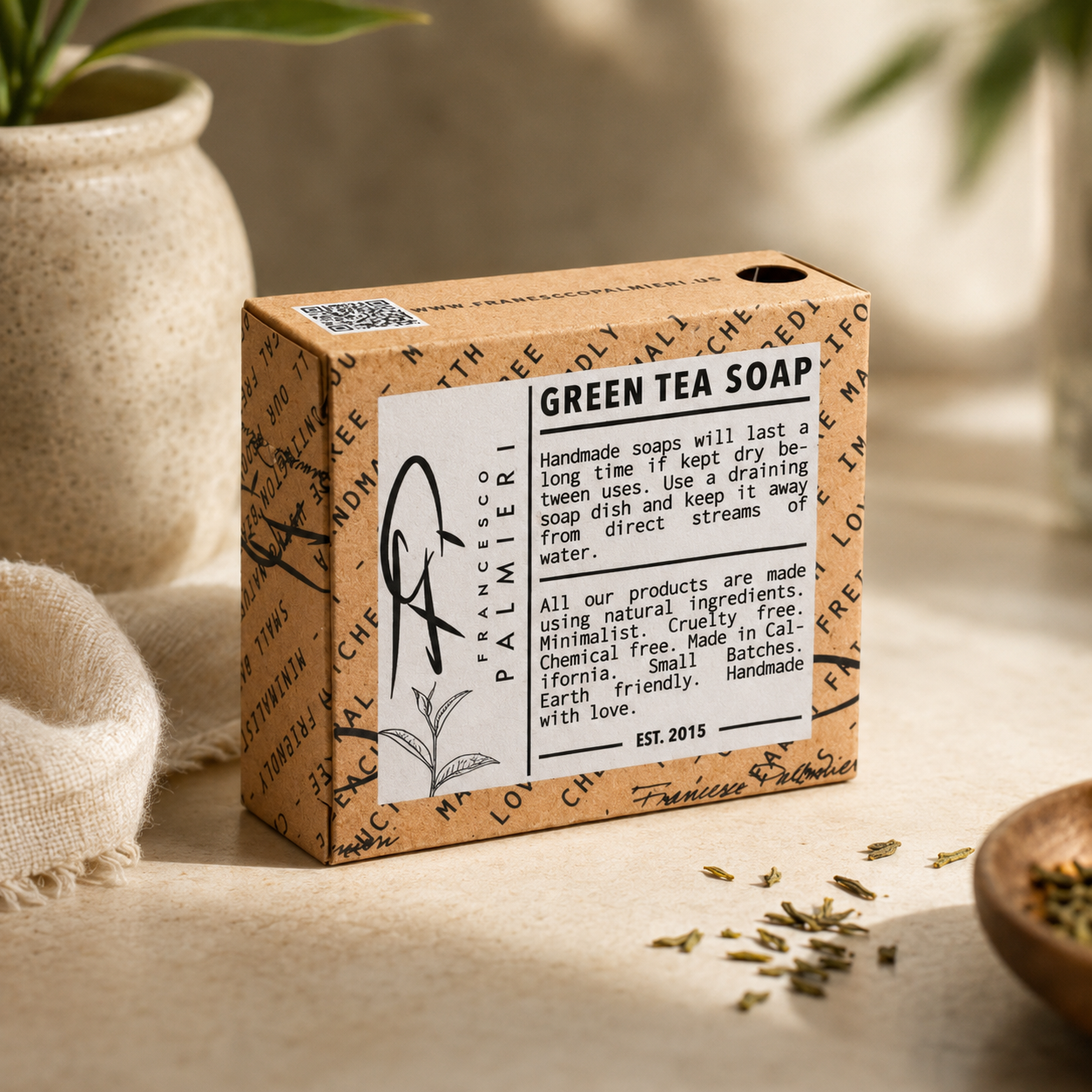 Jabón de Barra Infusión de Té Verde