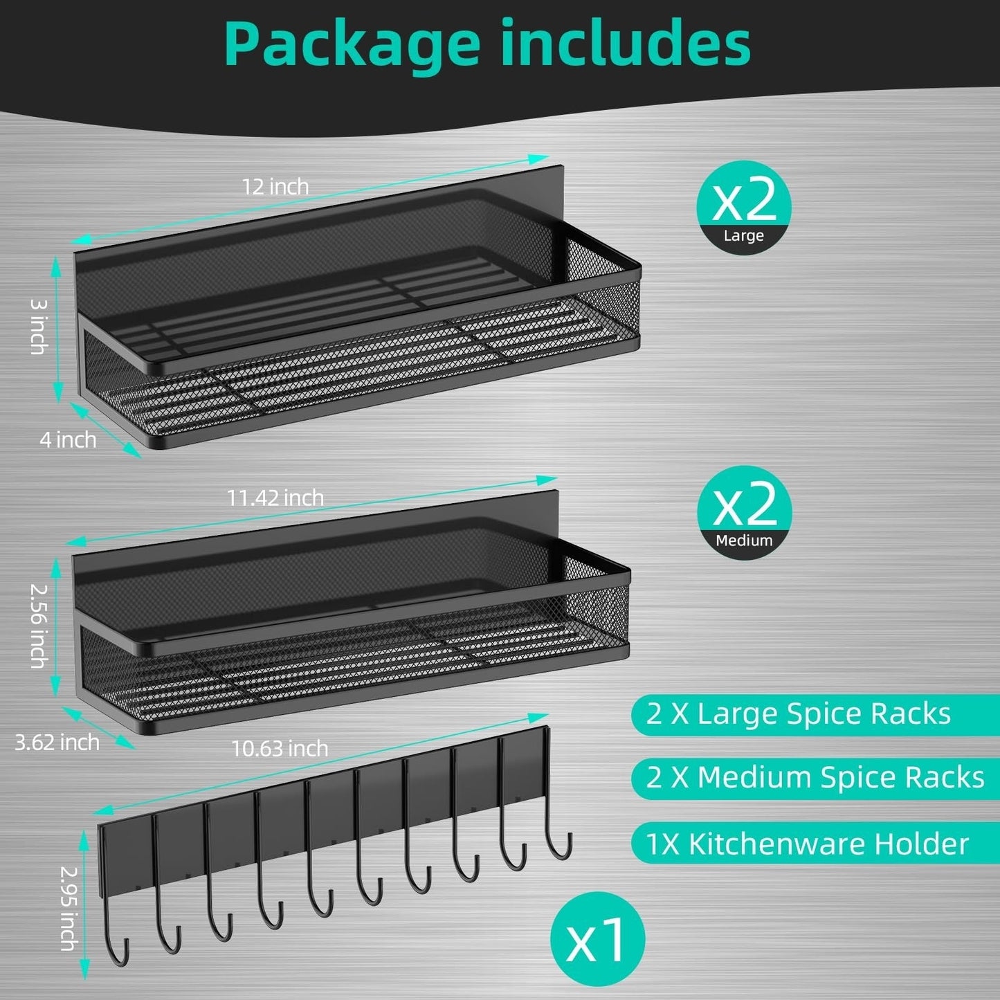 New Magnetic Shelf Moveable Magnetic Fridge Organizer  Rack Seasoning Organizer Spice Rack for Refrigerator - Korvel