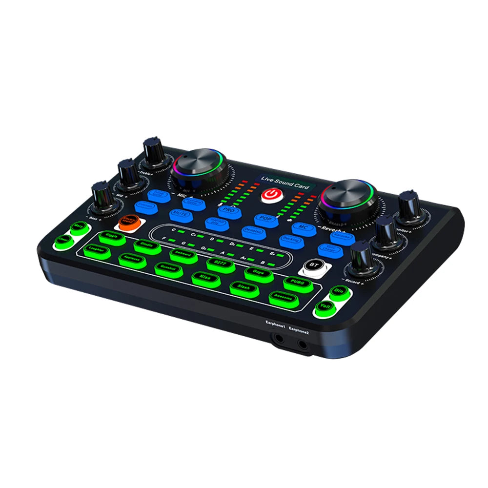 HD X60 Sound Card English Version Professional Audio Mixer for Karaoke Broadcast KTV Singing Live Sound Mixer - Korvel