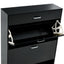 Shoe Cabinet , Shoe storage shelves, Grey - Korvel