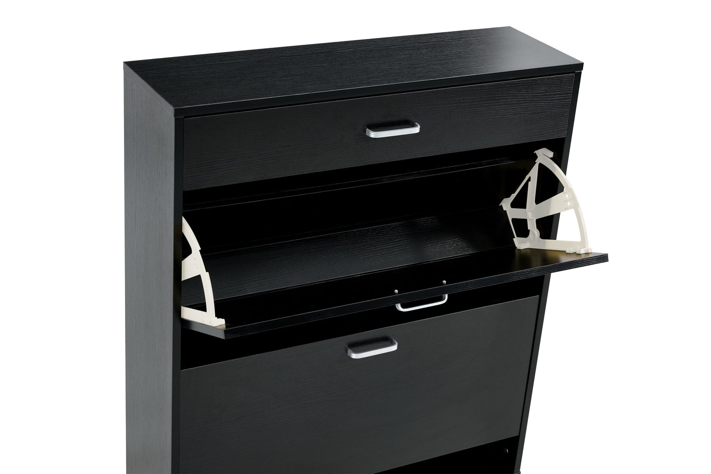 Shoe Cabinet , Shoe storage shelves, Grey - Korvel