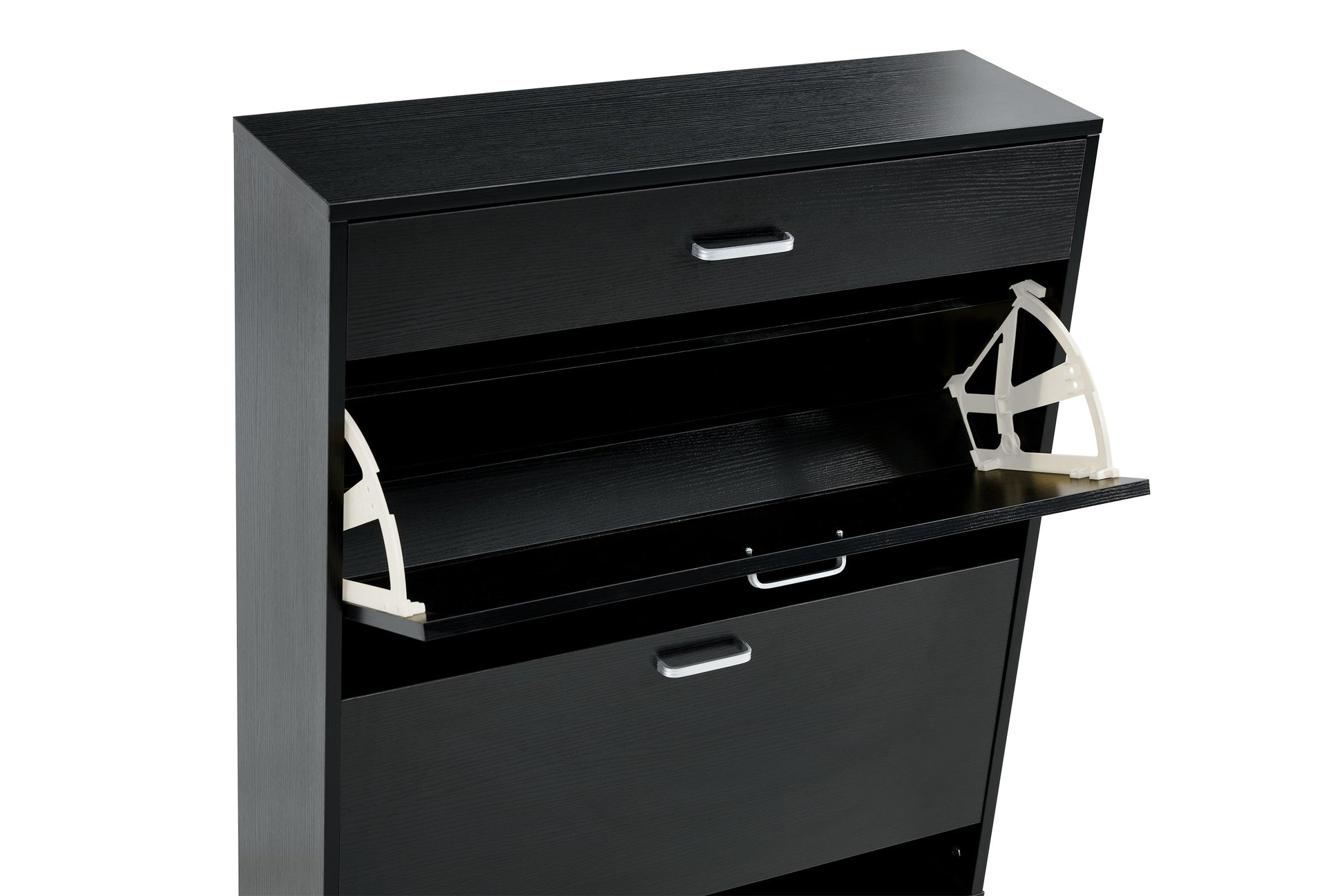 Shoe Cabinet , Shoe storage shelves, Grey - Korvel