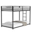 Adam Twin over Twin Metal Bunk, Black - Korvel
