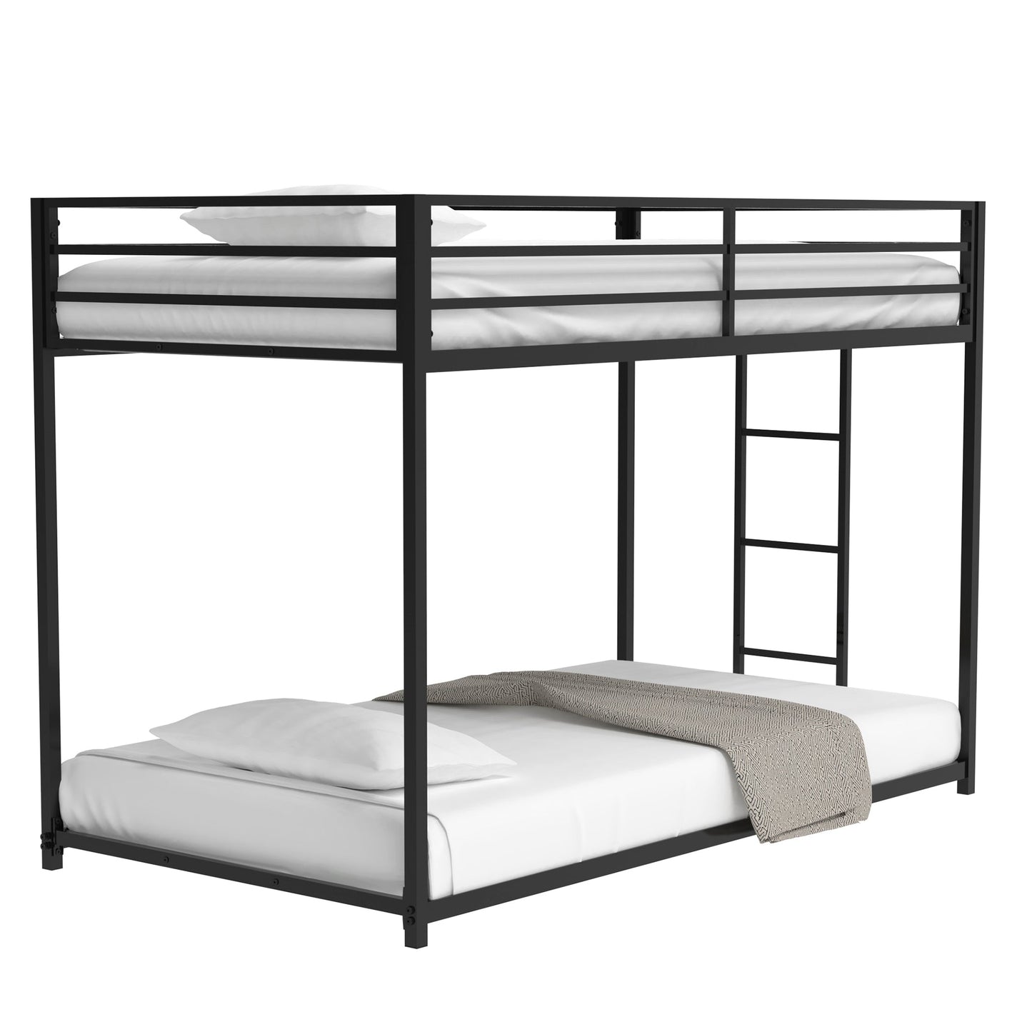 Adam Twin over Twin Metal Bunk, Black - Korvel