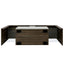 Modern Brown and White TV Stand with Quick Assembly