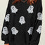 Glitter Round Neck Long Sleeve Sweatshirt - Korvel