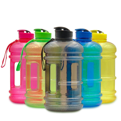 2.2L Gym Large Capacity PETG Sports Bottle Plastic Dumbbell Water Bottle Portable Bucket Cup - Korvel