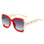Chains Sunglasses European and American Street Photography Fashion Trend Metal Hollow Brushed Glasses UV400 - Korvel
