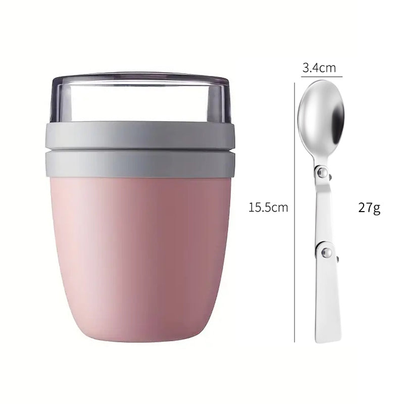 Portable Yogurt Cereal Cups with Lids for On-the-Go Meals