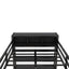 Lit mezzanine en métal premium avec armoire et bureau