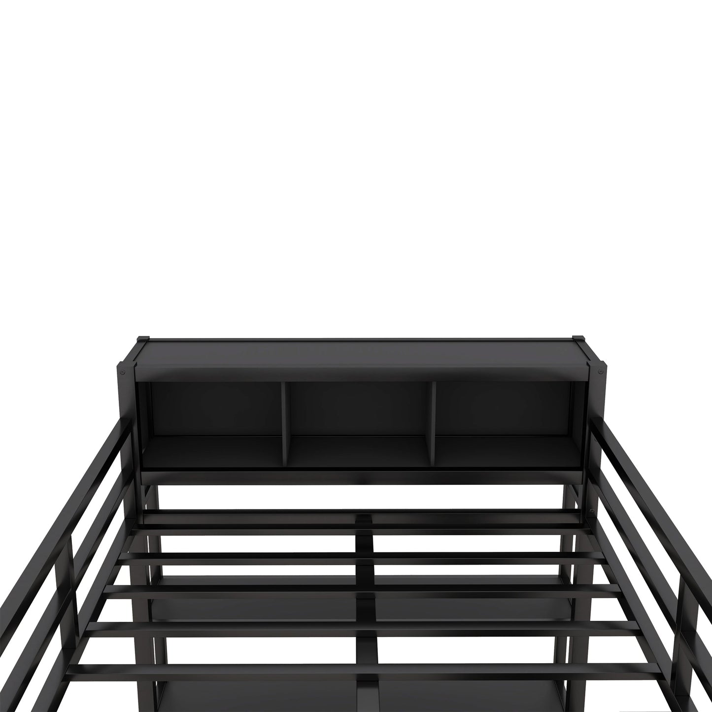 Lit mezzanine en métal premium avec armoire et bureau