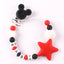 Five pointed star silicone pacifier chain pacifier chain baby products silicone pacifier clip baby teether anti-drop chain anti-drop belt - Korvel