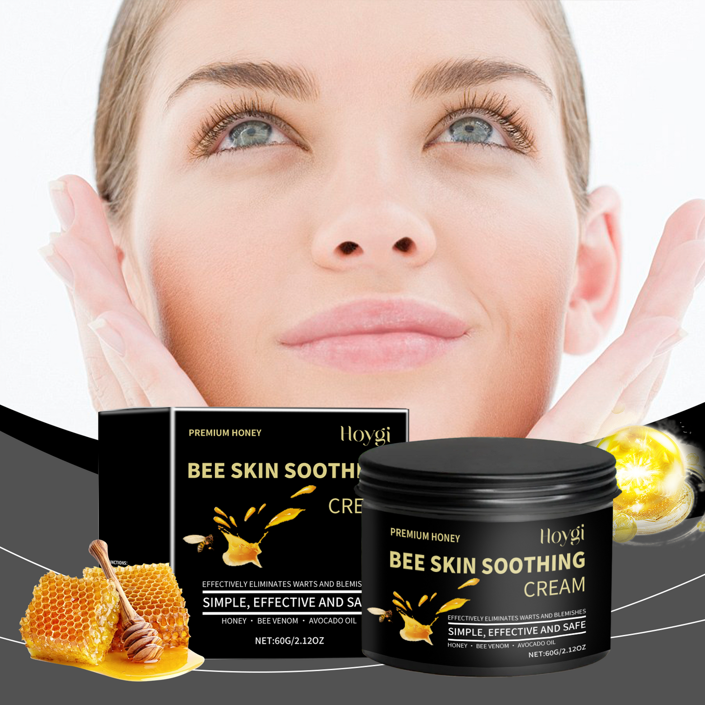 Honey Moisturizing Skin Cream Hydrating, Moisturizing And Smooth Face Care Skin Gloss Moisturizing Cream - Korvel