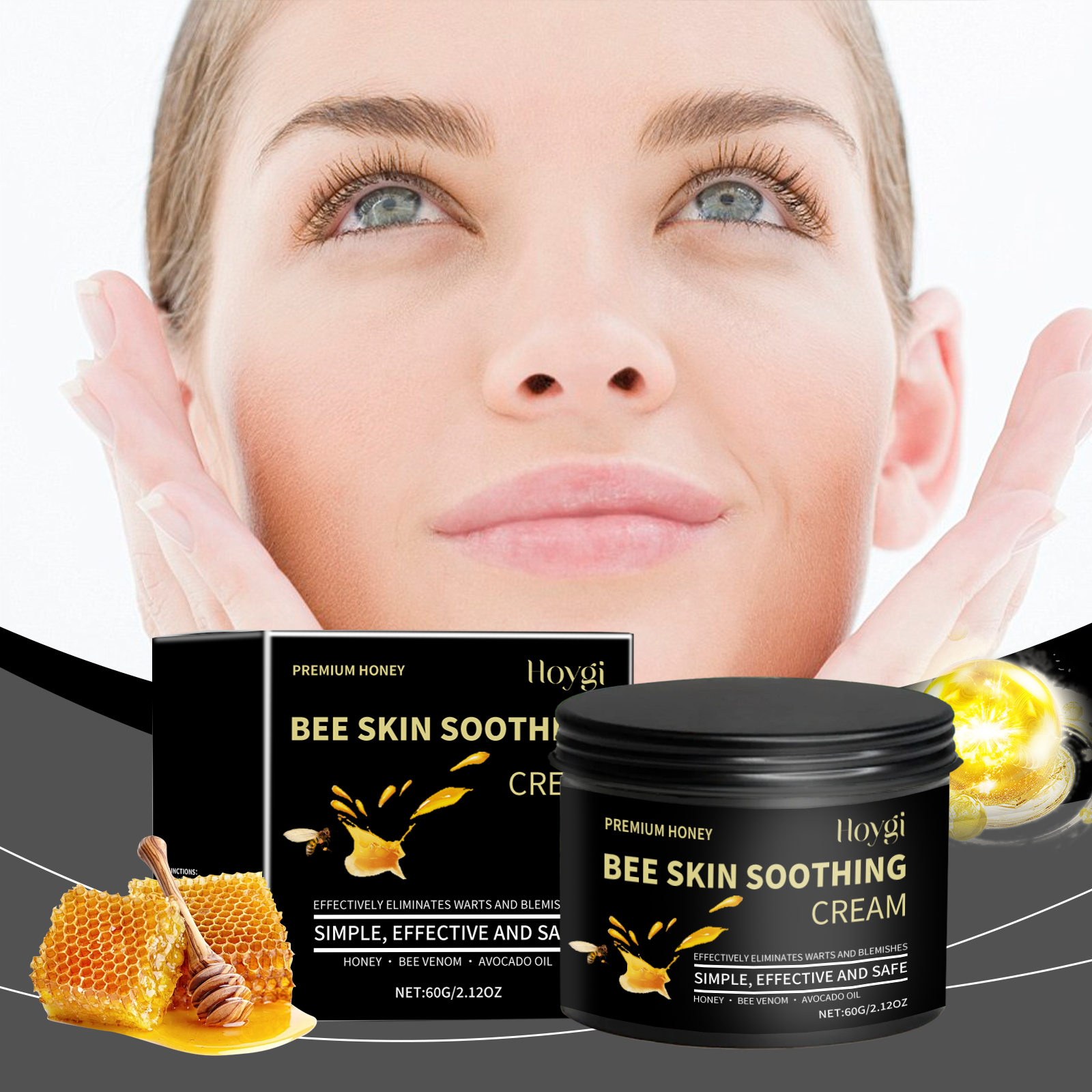 Honey Moisturizing Skin Cream Hydrating, Moisturizing And Smooth Face Care Skin Gloss Moisturizing Cream - Korvel