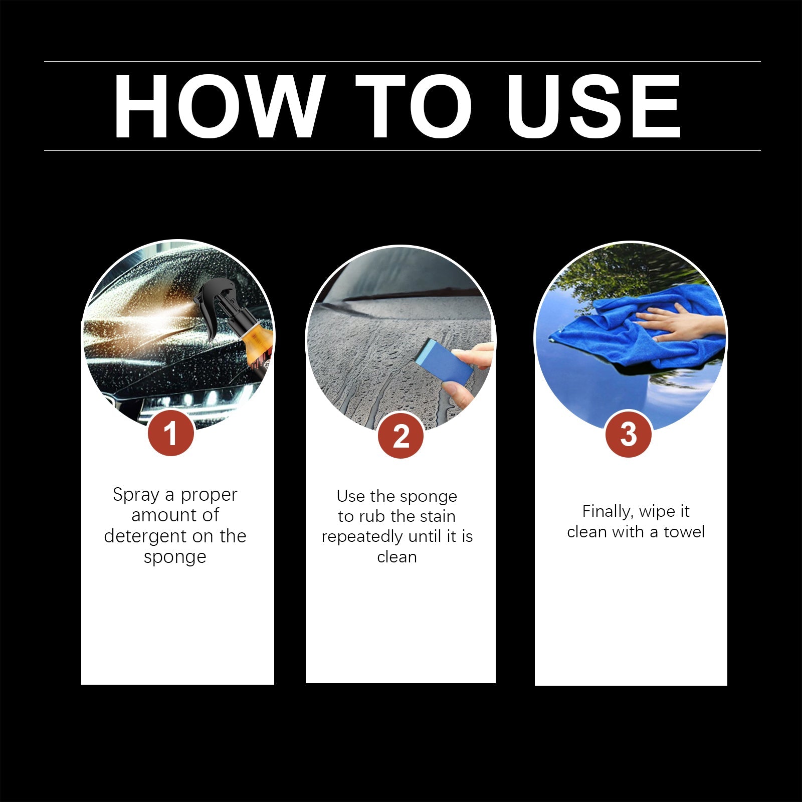 Car Water Stain Cleaner Car Stain Remover Polish Gentle Care Car Paint Gap Cleaning Spray - Korvel