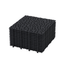 12 x 12 inch black interlocking deck tiles, plastic waterproofing, pebble pattern, pack of 12 - Korvel