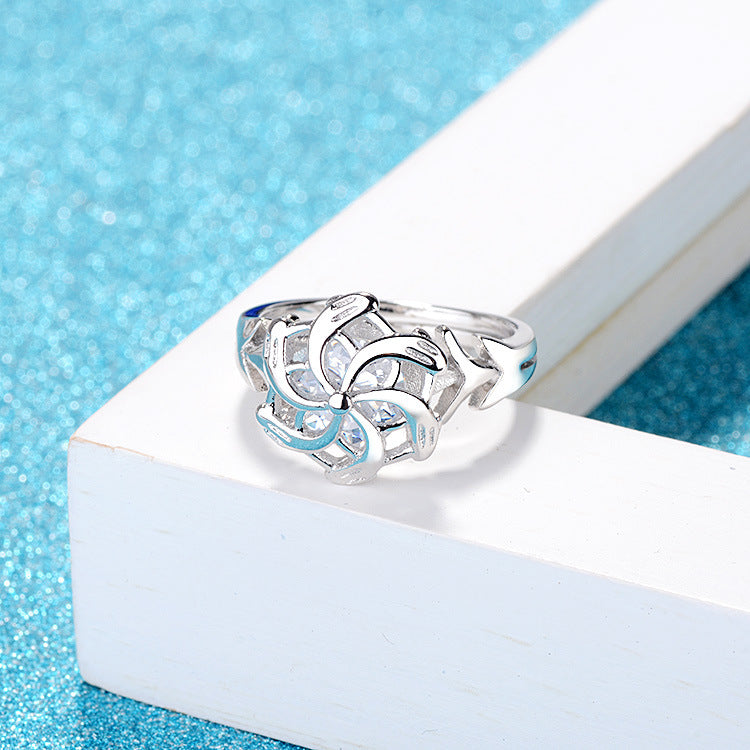 Galadriel Nenya Ring of Water Hobbit Elf Three Rings Great Rings Fashion Women Girl Jewelry High Quality Fan Gift - Korvel