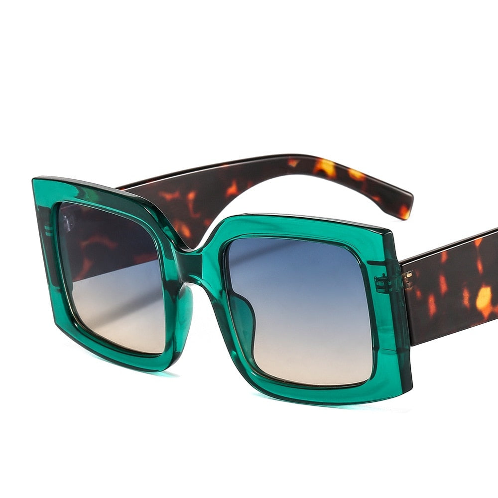 Fashion Big Frame Dazzling Color Men And Women All-Match Personality Sunglasses Ins Style Square Sunglasses - Korvel