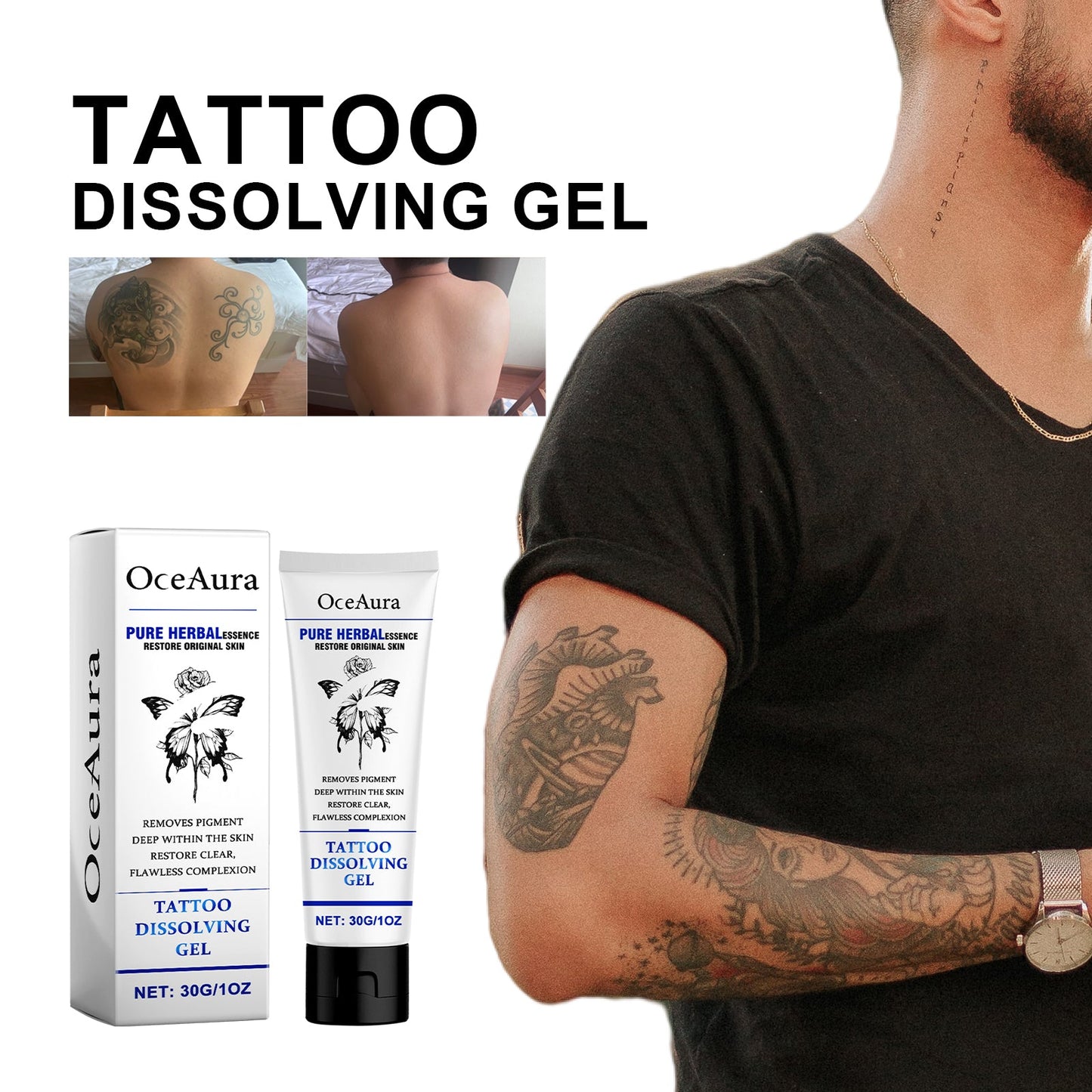 Gel de Cuidado de Tatuajes Premium para Iluminación y Reparación de la Piel