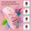 Charging hole the third mock examination Bluetooth wireless mouse lightweight mute cellular RGB light-emitting pink mouse - Korvel