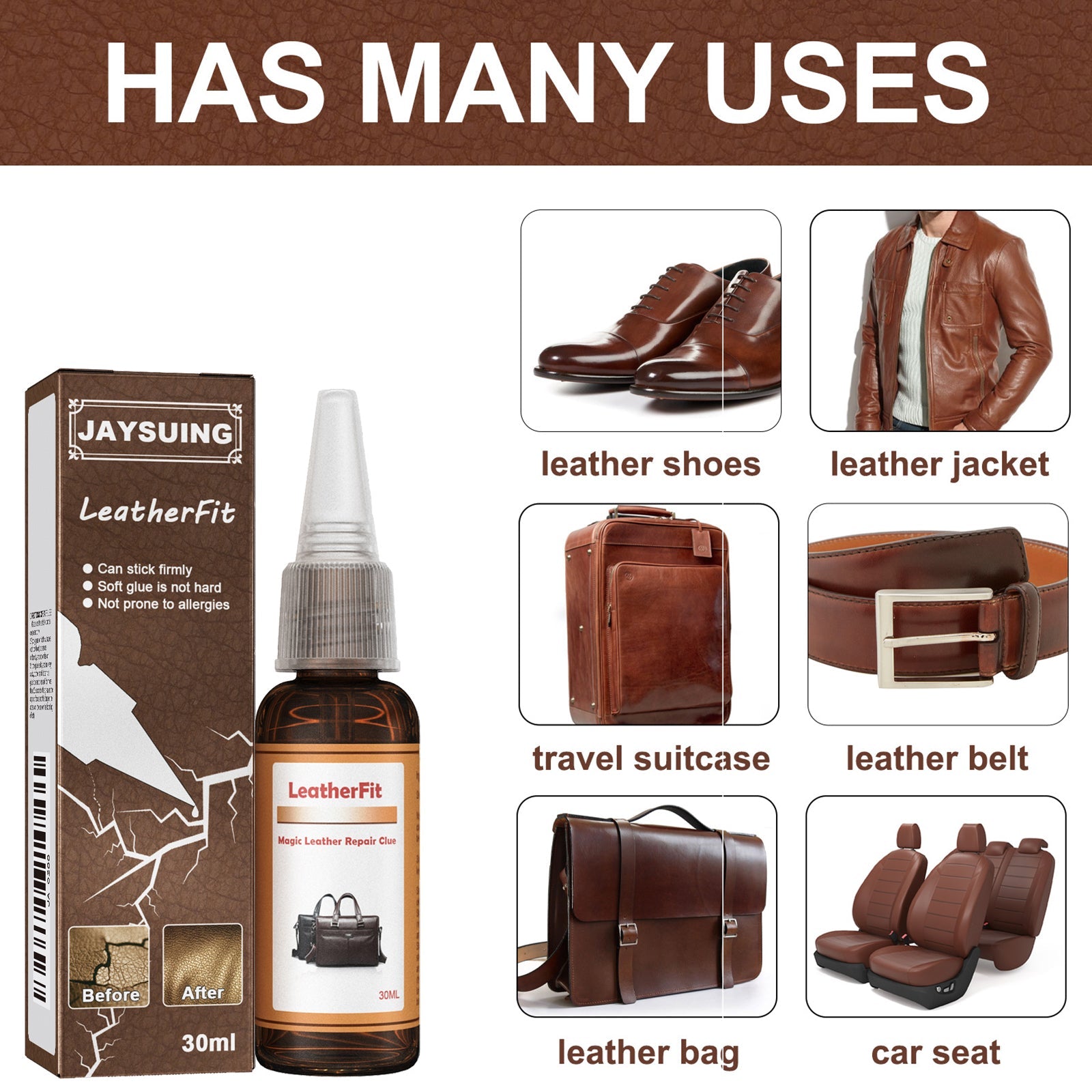 Leatherfit, Leather Reconditioning Agent To Repair The Car Sofa Leather Bag Leather Cracks - Korvel