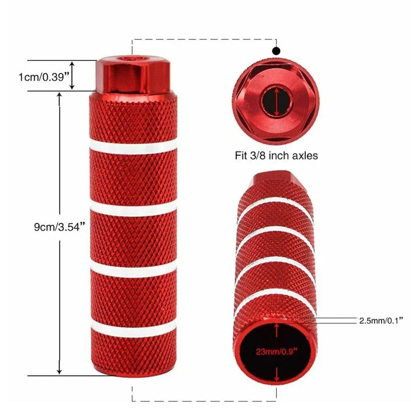 Pegs de BMX anti-dérapants en alliage d'aluminium premium