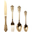 Stainless steel carved steak knife and fork, gold-plated palace Western restaurant knife, fork, spoon, Western tableware set of - Korvel