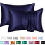 Simulation silk solid color polyester pillowcase envelope pillow pillow cases pillow pair multi-color - Korvel