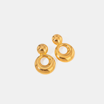 Elegant 18K Gold-Plated Cutout Earrings