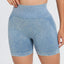 Shorts Actifs Taille Haute Lavés