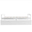 Elegant Twin Size Platform Bed with Two Drawers - White
