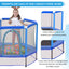 55'' Toddlers Trampoline with Safety Enclosure Net and Balls, Indoor Outdoor Mini Trampoline for Kids - Korvel
